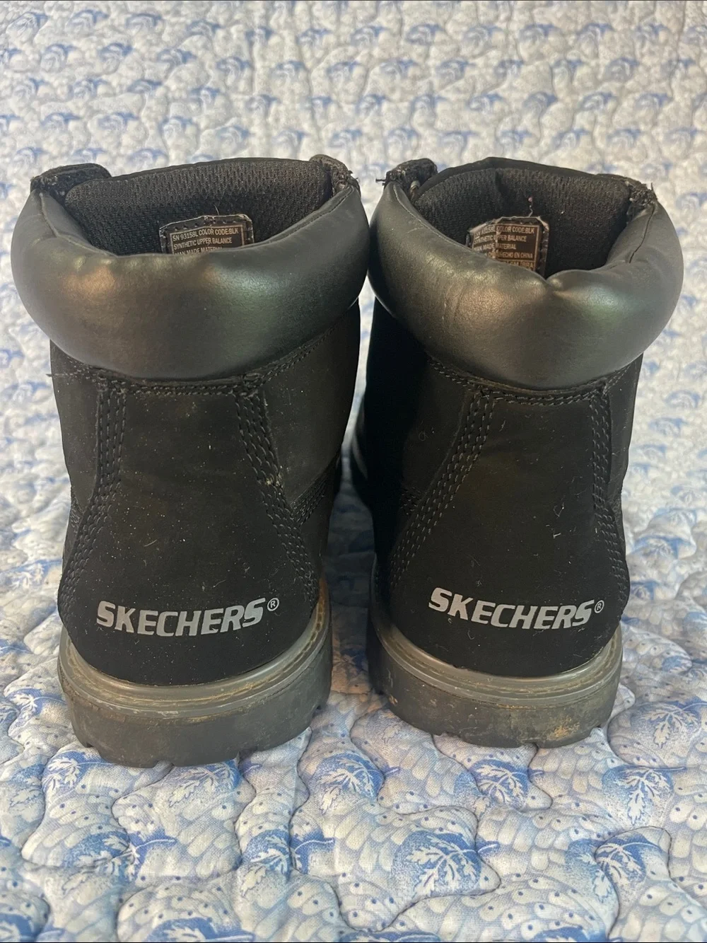 Skechers Black Kids Lace-Up Ankle Boots